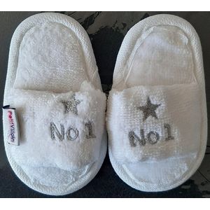 Petit Villain No 1 Witte Bad slipper