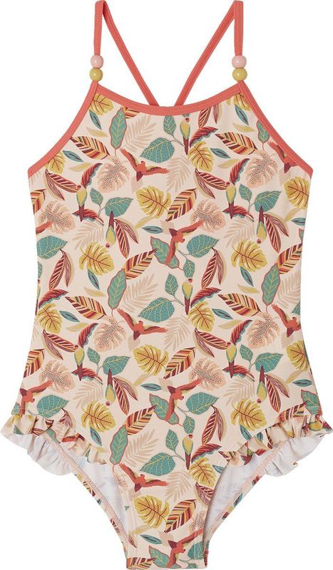 Badpak - Beige - Gestreept - 1-delig - Meisjesbadpak