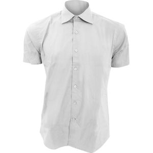SOLS Heren Broadway Short Sleeve Fitted Work Shirt (Wit)
