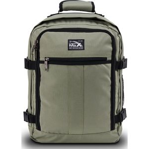 CabinMax Metz Reistas – Handbagage 24L Wizz Air – Rugzak – Schooltas - 40x30x20 cm – Compact Backpack �– Lichtgewicht – Bodo Groen