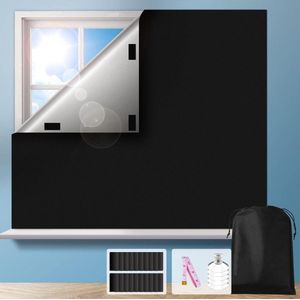 Verduisteringsstof dakraam - Raamverduistering reizen - Verduisteringsrolgordijn met micro-zuignap - Eindeloze grip - Snel aan te brengen - 3 m x 145 m - Zwart verduisteringsgordijn zuignappen