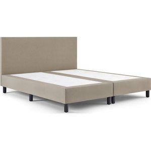 Beddenreus Comfort Box Lowen Plus vlak zonder matras - 180 x 200 cm - grey beige