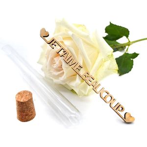 Message in a bottle - ♥ Je T'aime Beaucoup ♥ - Valentijn cadeau voor hem haar -Valentijn Vrouw Man - Liefdescadeau - Dating - Valentijnsdag cadeau - Valentijnskaart - Valentijnsdag kaart