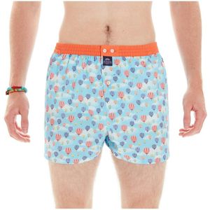 McAlson Wijde boxershort - Blue - maat S (S) - Heren Volwassenen - 100% katoen- M4937-S