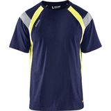 Blaklader T-shirt Visible 3332-1030 - Marine/High Vis Geel - 4XL