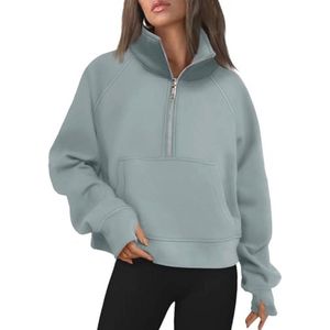 Dames Sweatshirts met Halve Rits - Comfortabele en Trendy Fleece Hoodies voor Herfst en Winter