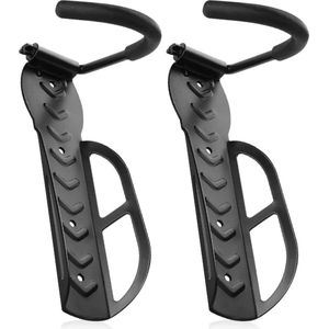 Muurbevestiging Fietsenrek 2 Pack - Heavy Duty Fietshanger Opbergsysteem - Verticale Haak Standhouder - Indoor Appartement Garage Shed - Houdt tot 66lb (30kg) met Schroeven