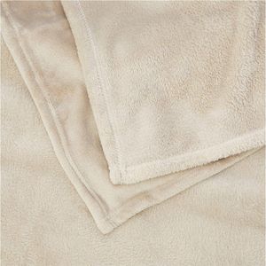 deken, Fluwelen voor slaapkamer, zandkleurig, 168 x 229 cm