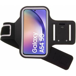 BixB Sportband Geschikt voor Samsung Galaxy A54 hardloop armband telefoon - sportarmband - zwart