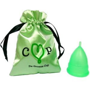 De Groene Cup - Model III - herbruikbare menstruatiecup - siliconen - diameter van 42.5mm - One size Fits All (Maat M / medium) - De ideale Startcup voor beginners - duurzame menstruatie