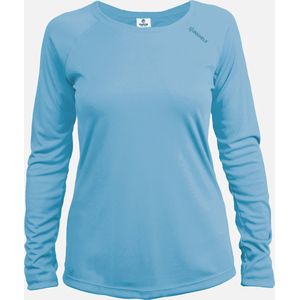 SKINSHIELD - UV Shirt met lange mouwen voor dames - FACTOR50+ Zonbescherming - UV werend - Columbia Blue
