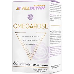 Alldeynn | Omegarose | Omega 3 | 60 Gelcaps 1100mg | 30 doseringen | Visolie | Vetzuren | Nutriworld
