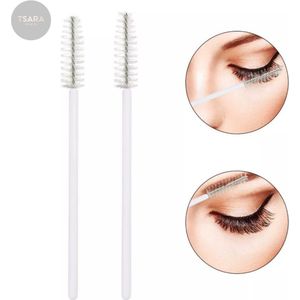 Wimperborstel - Lashbrush - Wimperextensions - Wit-Wit