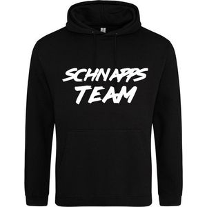 SCHNAPPS TEAM Hoodie | Sweater | Capuchon | Trui | Hooded | Print | Zwart | Maat XS