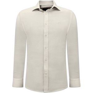 Gentile Bellini - Oxford - Wit - Slim Fit Overhemd - Lange Mouwen