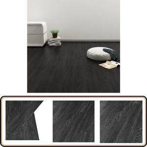 vidaXL Zelfklevende PVC Vloerplanken - Eiken Antraciet Pvc Vloeren - Pvc Vloerplanken - Laminaat Look - Anthracite Vloer - Eiken Vloer