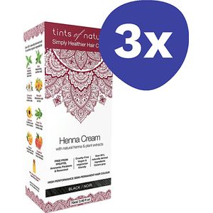 Tints Of Nature Tints Henna Cream Black (3x 70ml)
