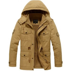 Winterjas - Herfstjas - Heren winterjas - Wintersport - Capuchon - Khaki - M