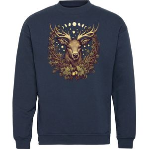 Kersttrui Rudolf | Foute Kersttrui Dames Heren | Kerstcadeau | Kerstpakket | Navy | maat 3XL