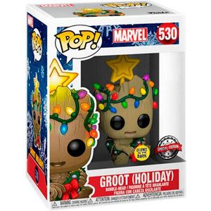 Funko Pop! Groot Holiday #530 - Chase Grail Kerst Marvel - Glow in the Dark