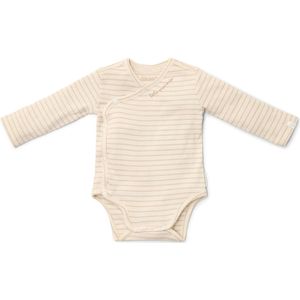 Little Dutch - Overslagromper - Soft Beige Stripe - Lange Mouw