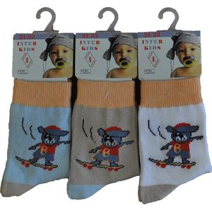 Baby / kinder sokjes 12 words - 24/27 - jongetje - 90% katoen - naadloos - 12 PAAR - chaussettes socks