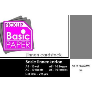 Pickup Basic Linnenkarton A5 Wit - 10 vel - 215g