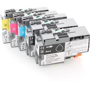 ABC huismerk set 5x inkt cartridge geschikt voor Brother LC426XL geschikt voor MFC-J4335DW MFC-J4340DW MFC-J4535DW MFC-J4540DW