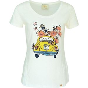 Verysimple • off-white t-shirt met kever • maat 34 (IT40)