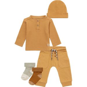Noppies - kledingset - 5delig - Broek Murphy Apple Cinnamon - Shirt Manilla - Muts Beanie Mebane - 2 paar sokjes Maxton - Maat 80