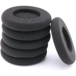 Ibley Zachte foam oorkussens 40mm - 6 stuks / 3 paar - universeel geschikt - Spons oordop kussens - voor hoofdtelefoons - Zwart