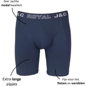 J&C Heren boxershort - extra lange pijpjes - Modal - Tegen schurende benen - Kruipt niet op - M