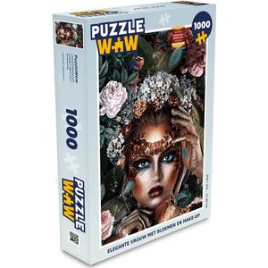 Puzzel Bloemen - Vrouwen - Make up - Legpuzzel - Puzzel 1000 stukjes volwassenen