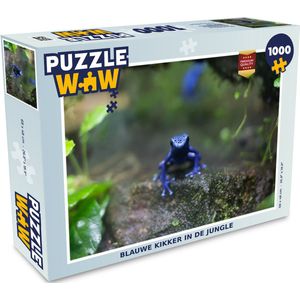 Puzzel Blauwe kikker in de jungle - Legpuzzel - Puzzel 1000 stukjes volwassenen
