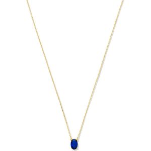 Isabel Bernard Baguette Dames Ketting Goud - Blauw/Goud