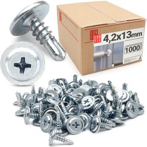 LUN FIX - Schroef 012 met kop onderleg 4,2x13 zelf - bevestigen van materialen - 1000 stuks