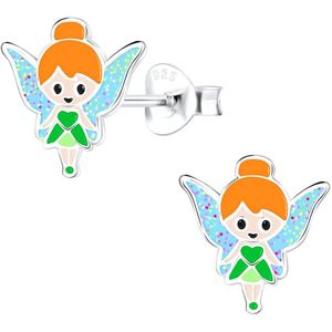 Kinderoorbellen 'Elfje' met Glitters - Zilver