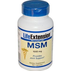 Life Extension MSM 1000 mg - 100 Capsules - Voedingssupplement