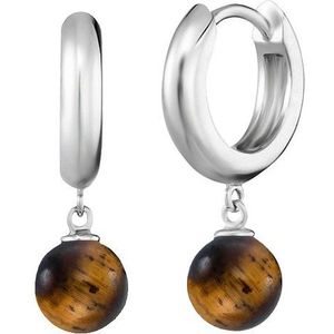 Engelsrufer Dames-Oorringen 925 Zilver Kleur steen One Size Bruin 32020115