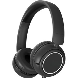 StayPowered Koptelefoon - Veilig & Comfortabel voor Kinderen - 85dB Geluidslimiet - Zacht Memory-Schuim - Ergonomisch Ontwerp - Opvouwbaar & Duurzaam - Verstrengelvrij Kabel - Universele Compatibiliteit - Zwart - Levering Sneller dan Aangegeven!