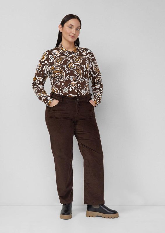 s.Oliver - Corduroy Broek - Katoenmix - 5-Pocket - Ribbroeken
