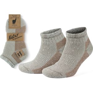 GoWith-2 paar-Alpacawol Wandelsokken voor Dames en Heren-Gevoerde Warme Thermische Merino Mix Kampeer Sokken-Maat 39-42