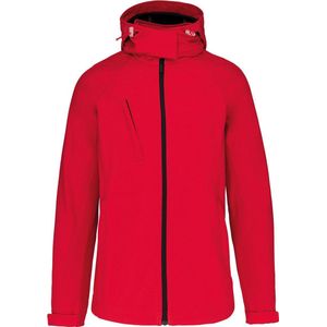 Kariban - K414 - Softshell Jas - Red - Afneembare Capuchon