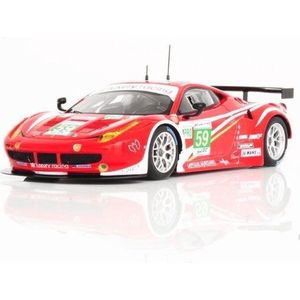 The 1:43 Diecast Modelcar of the Ferrari 458 Italia GTC , Luxury Racing #59 of the 24H LeMans 2012. The drivers are F. Makowiecki / J. Melo and D. Farnbacher. The manufacturer of the scalemodel is Fujimi.This model is only available online