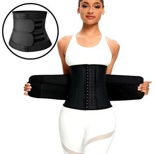 Waist trainer - Man en Vrouw - Maat L - Zwart - Snel afvallen - Shapewear korset - corset - Zweetband buik - Buikband - afslanken - Afslankband - Sauna belt - Corrigerend ondergoed - band - Shapetape