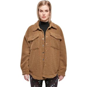 Urban Classics - Sherpa Overshirt Blouse - M - Bruin