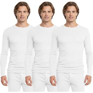 Heren thermoshirt 3- pack Heat Booster kleur wit maat L