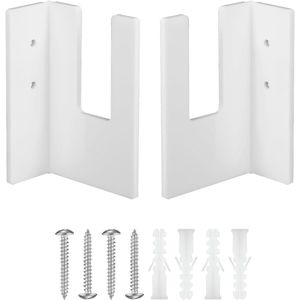 2pcs Snowboard Wall Mount - Snowboard Wall Rack Hanger - Snowboard Opslag Rack - Wandmontage Snowboard Display Rack voor Ski Board Longboard (Wit)