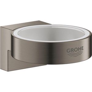 GROHE Selection Houder Voor Glas En Zeepdispenser - Hard Graphite Geborsteld (mat donker grijs) - 41027AL0