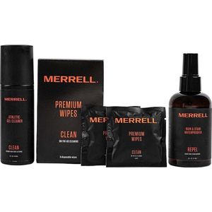 Merrell Set - Schoenverzorging - Athletic Gel Cleaner/ Rain & Stain Waterproofer / Premium Wipes- Voor de reiniging en bescherming van uw sneakers